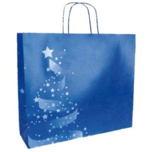 Blue and Silver Shiny Christmas Bag 41's 1