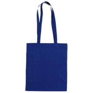 Navy Blue Cotton Tote Bag 1