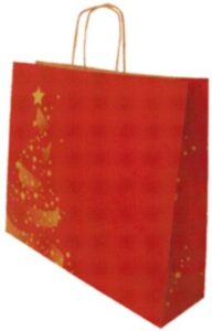 Red and Gold Shiny Christmas Bag