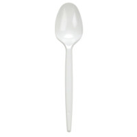 White Plastic Dessert Spoons Sale 2