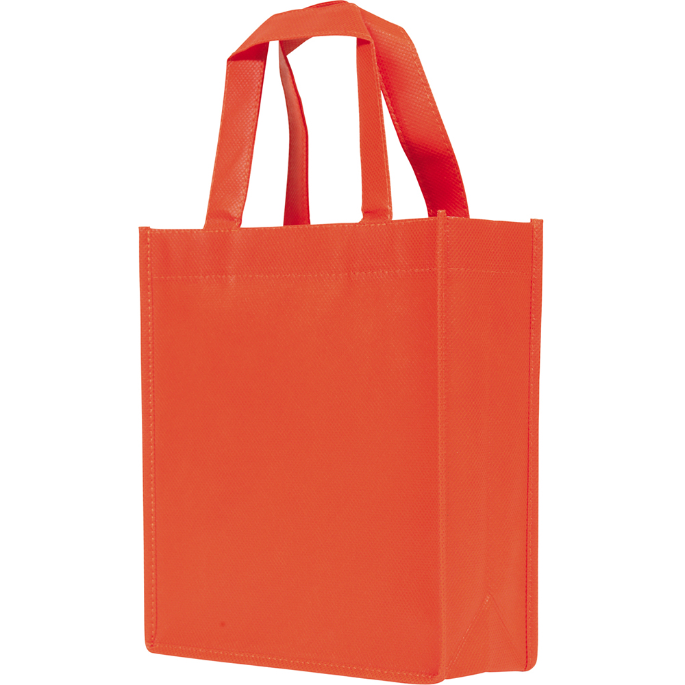 Orange Nonwoven Polypropylene Tote Reusable Carrier Bag
