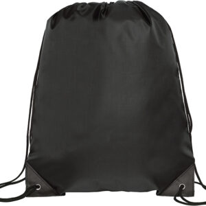 Black Recycled Drawstring Bag