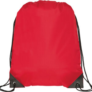 Red recycled drawstring bag